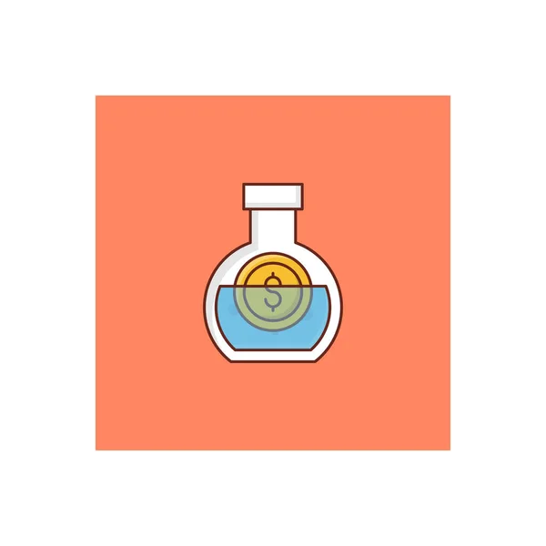 Dollar Beaker Vector Illustration Transparent Background Premium Quality Symbols Vector — Διανυσματικό Αρχείο