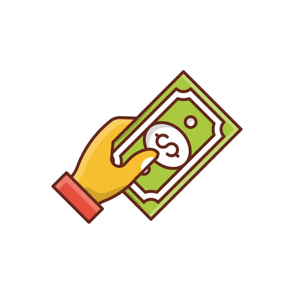 Dollar Pay Vector Illustration Transparent Background Premium Quality Symbols Vector — Stockový vektor