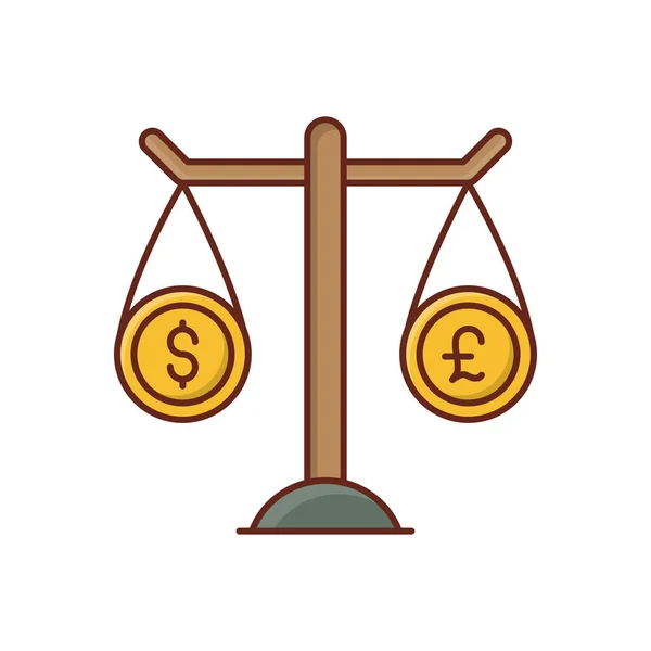 Money Balance Vector Illustration Transparent Background Premium Quality Symbols Vector — Vetor de Stock