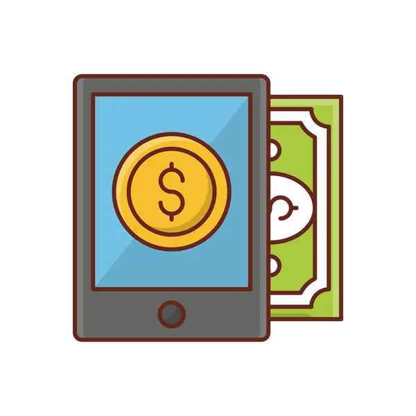 Mobile Pay Vector Illustration Transparent Background Premium Quality Symbols Vector — Stock Vector