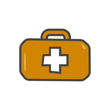 Şeffaf bir arkaplanda ilk yardım vektör çizimi. Konsept ve grafik tasarım için vektör çizgisi düz simgesi.