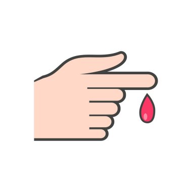 Saydam bir arkaplan üzerinde parmak vektör çizimi. Konsept ve grafik tasarım için birinci sınıf kalite semboller.. 