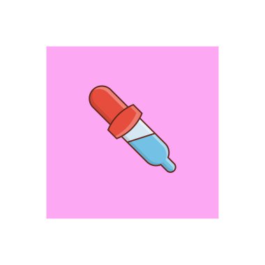 Şeffaf bir arkaplan üzerinde damlatıcı vektör çizimi. Konsept ve grafik tasarım için vektör çizgisi düz simgesi. 