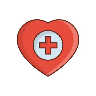 Şeffaf bir arkaplan üzerinde sağlık vektörü çizimi. Konsept ve grafik tasarımı için vektör çizgisi düz simgesi.