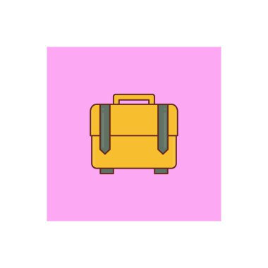 Şeffaf bir arkaplan üzerinde çanta vektör çizimi. Konsept ve grafik tasarım için birinci sınıf kalite semboller. 