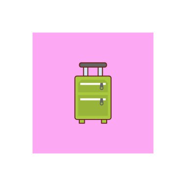 Şeffaf bir arkaplan üzerinde çanta vektör çizimi. Konsept ve grafik tasarım için birinci sınıf kalite semboller. 