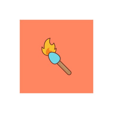 Şeffaf bir arkaplan üzerinde ateş vektörü illüstrasyonu.Premium kalite semboller. Konsept ve grafik tasarım için vektör çizgisi düz simgesi 