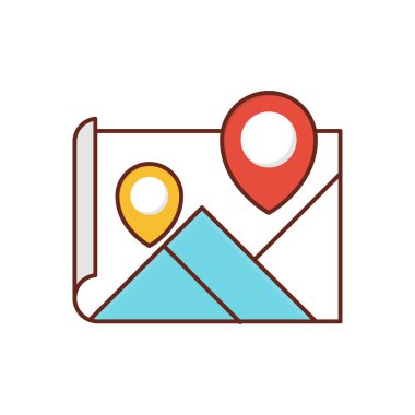 Şeffaf bir arkaplan üzerinde harita vektör çizimi. Konsept ve grafik tasarımı için birinci sınıf kalite semboller.