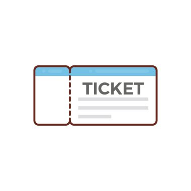 ticket Vector illustration on a transparent background.Premium quality symbols.vector line flat icon for concept and graphic design 