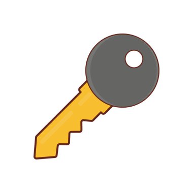 Şeffaf bir arkaplanda anahtar vektör illüstrasyonu. Konsept ve grafik tasarımı için birinci sınıf kalite semboller. 