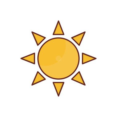 sun Vector illustration on a transparent background.Premium quality symbols.vector line flat icon for concept and graphic design 