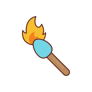 Şeffaf bir arkaplan üzerinde ateş vektörü illüstrasyonu.Premium kalite semboller. Konsept ve grafik tasarım için vektör çizgisi düz simgesi 