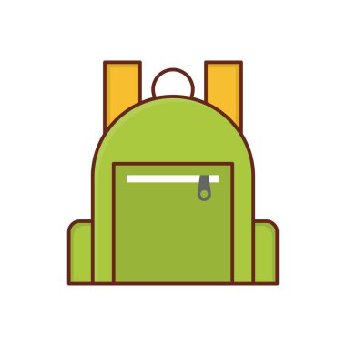 Şeffaf bir arkaplan üzerinde çanta vektör çizimi. Konsept ve grafik tasarım için birinci sınıf kalite semboller. 