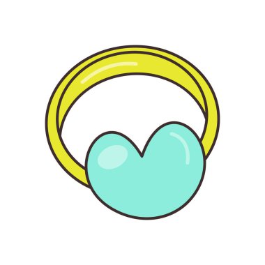 Şeffaf bir arkaplan üzerinde halka vektörü illüstrasyonu. Konsept ve grafik tasarım için vektör çizgisi düz simgesi