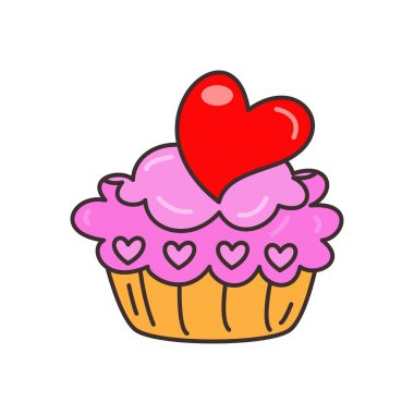 cupcake Vector illustration on a transparent background.Premium quality symbols.vector line flat icon for concept and graphic design