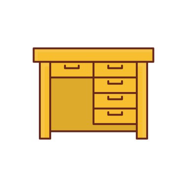 Şeffaf bir arkaplan üzerinde kabine vektörü illüstrasyonu. Konsept ve grafik tasarım için vektör çizgisi düz simgesi