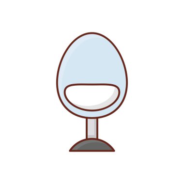 Şeffaf bir arkaplan üzerinde koltuk vektörü illüstrasyonu. Konsept ve grafik tasarım için vektör çizgisi düz simgesi. 