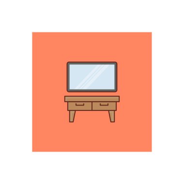 Şeffaf bir arkaplan üzerinde lcd vektör çizimi. Konsept ve grafik tasarım için vektör çizgisi düz simgesi.