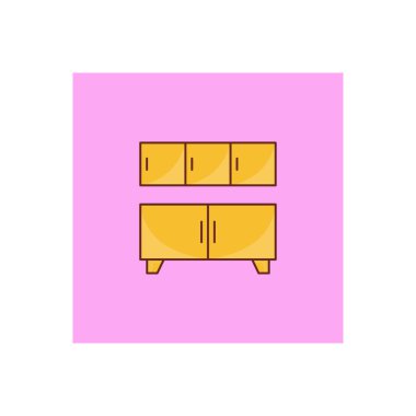 Şeffaf bir arkaplan üzerinde mutfak vektörü illüstrasyonu. Konsept ve grafik tasarım için vektör çizgisi düz simgesi.