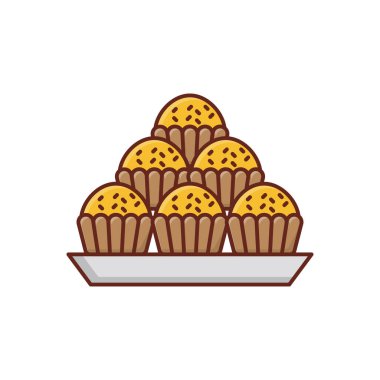 Saydam bir arkaplan üzerinde laddo Vektör illüstrasyonu. Konsept ve grafik tasarım için vektör çizgisi düz simgesi.