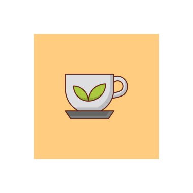 green tea Vector illustration on a transparent background.Premium quality symbols.vector line flat icon for concept and graphic design.