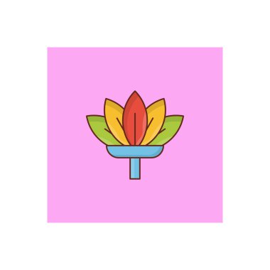 Şeffaf bir arkaplan üzerinde çiçek vektör çizimi. Konsept ve grafik tasarım için birinci sınıf kalite semboller..