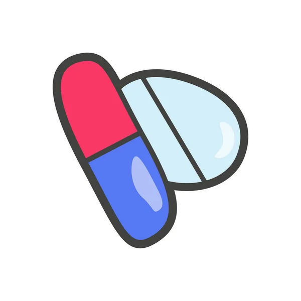 Pills Vector Illustration Transparent Background Premium Quality Symbols Vector Line — ストックベクタ