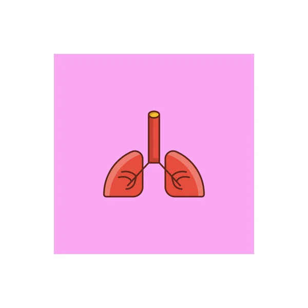 Lungs Vector Illustration Transparent Background Premium Quality Symbols Vector Line — Stock Vector