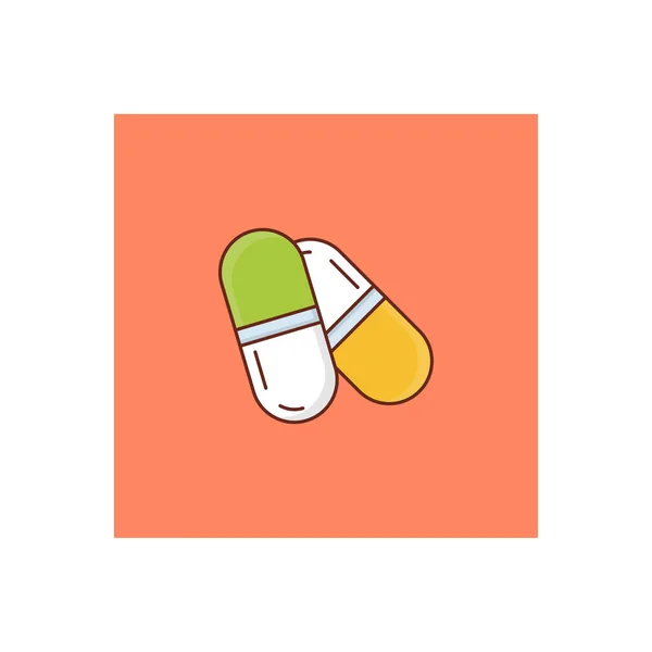 Pills Vector Illustration Transparent Background Premium Quality Symbols Vector Line — ストックベクタ