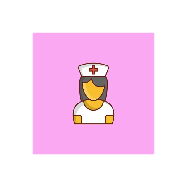 Nurse Vector Illustration Transparent Background Premium Quality Symbols Vector Line — ストックベクタ