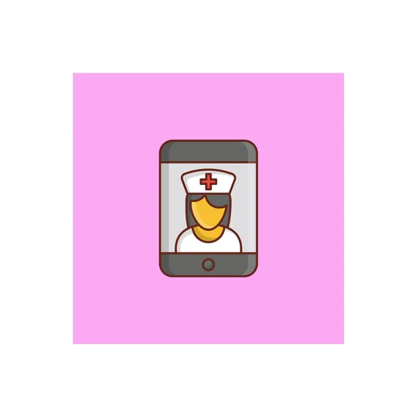 Nurse Vector Illustration Transparent Background Premium Quality Symbols Vector Line — ストックベクタ