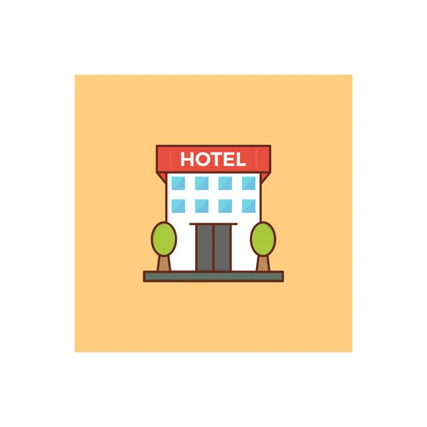 Hotel Vector Illustration Transparent Background Premium Quality Symbols Vector Line — Stockový vektor