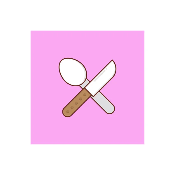 Fork Spoon Vector Illustration Transparent Background Premium Quality Symbols Vector — Stok Vektör