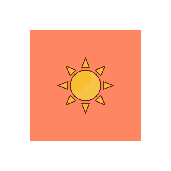 Sun Vector Illustration Transparent Background Premium Quality Symbols Vector Line — Διανυσματικό Αρχείο