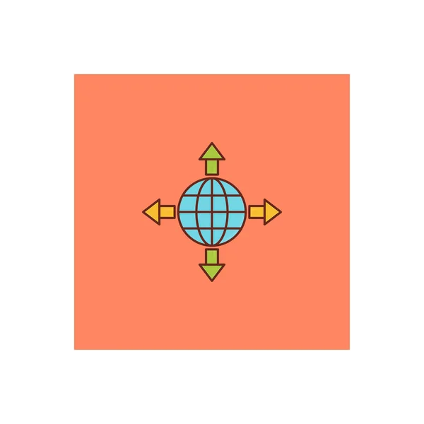 Illustrazione Vettoriale Globale Uno Sfondo Trasparente Simboli Qualità Premium Icona — Vettoriale Stock