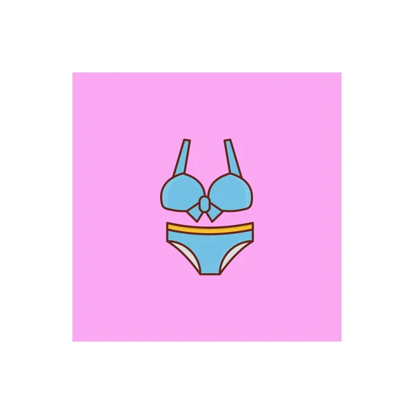 Bikini Vector Illustration Transparent Background Premium Quality Symbols Vector Line — Vetor de Stock