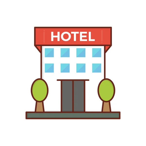 Hotel Vector Illustration Transparent Background Premium Quality Symbols Vector Line — Stock Vector