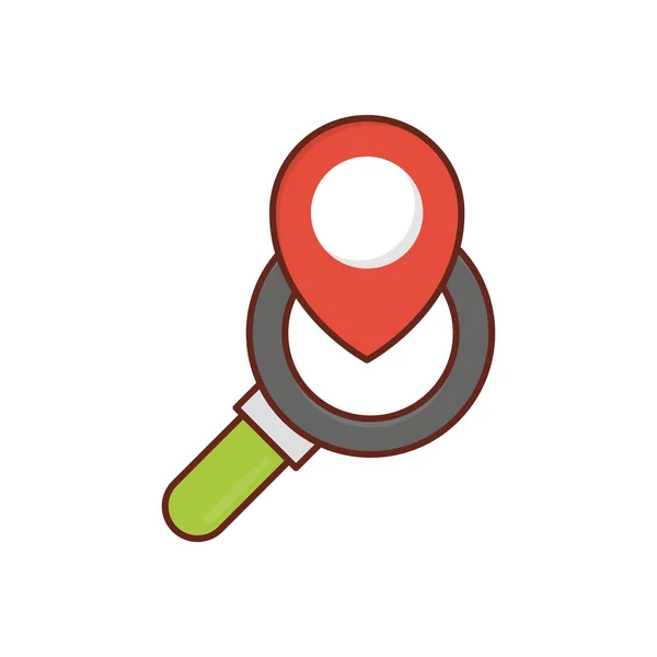 Search Location Vector Illustration Transparent Background Premium Quality Symbols Vector — Vetor de Stock