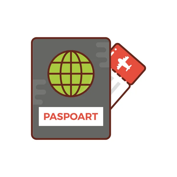 Passport Vector Illustration Transparent Background Premium Quality Symbols Vector Line — Stock Vector