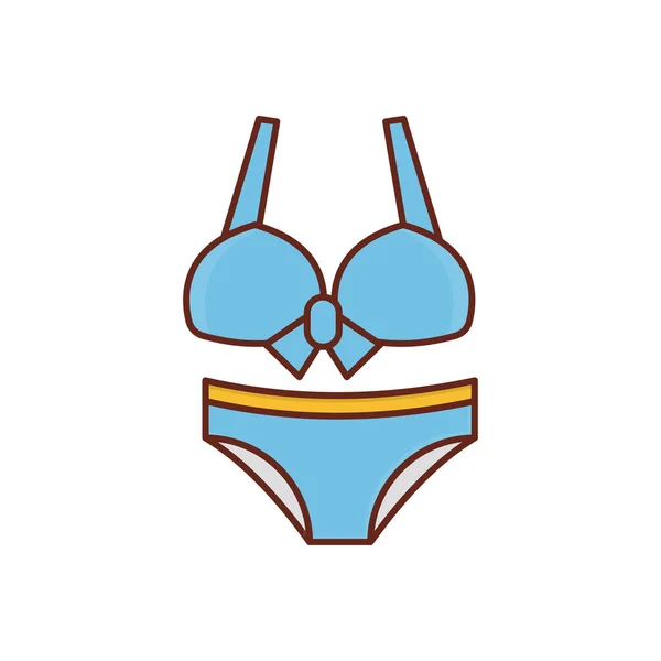 Bikini Vektor Illusztráció Átlátszó Hátterben Prémium Minőségű Szimbólumok Vektor Vonal — Stock Vector