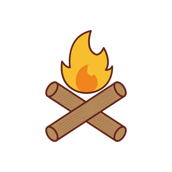 Bonfire Ilustração Vetorial Fundo Transparente Ícone Plano Linha Syms Vector —  Vetores de Stock