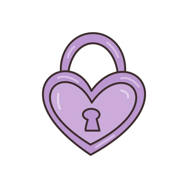 Heart Lock Vector Illustration Transparent Background Premium Quality Symbols Vector — Διανυσματικό Αρχείο