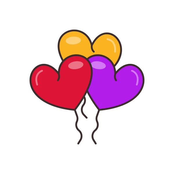 Heart Balloon Vector Illustration Transparent Background Premium Quality Symbols Vector — Wektor stockowy