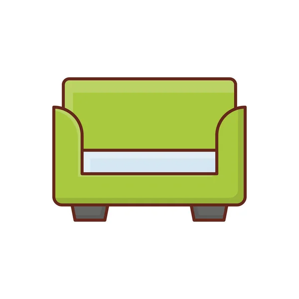 Couch Vector Illustration Transparent Background Premium Quality Symbols Vector Line — Stock vektor