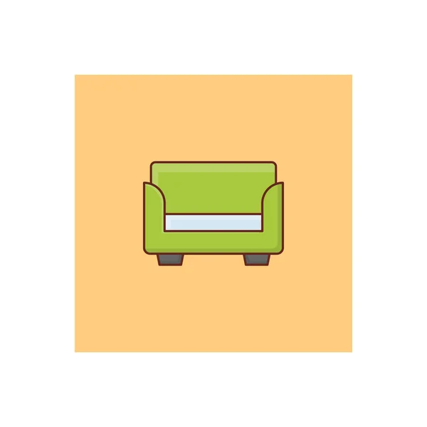 Couch Vector Illustration Transparent Background Premium Quality Symbols Vector Line — Stok Vektör