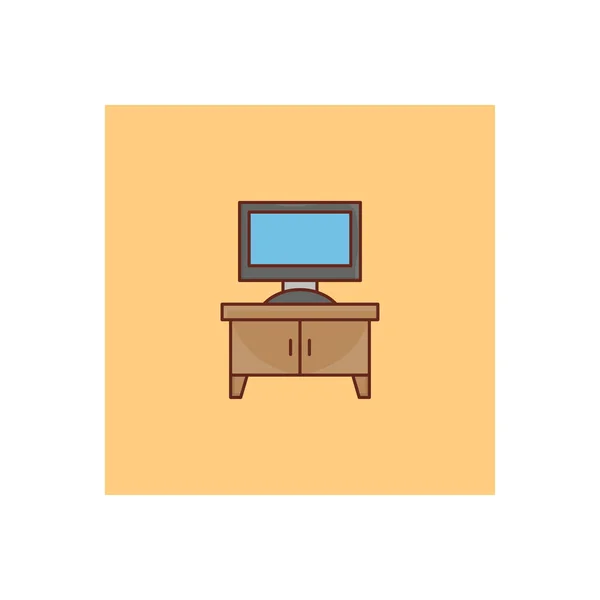Lcd Desk Vector Illustration Transparent Background Premium Quality Symbols Vector — 图库矢量图片