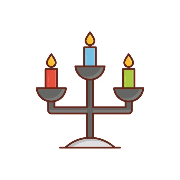 Diwali Candlevector Illustration Transparent Background Premium Quality Symbols Vector Line — 图库矢量图片