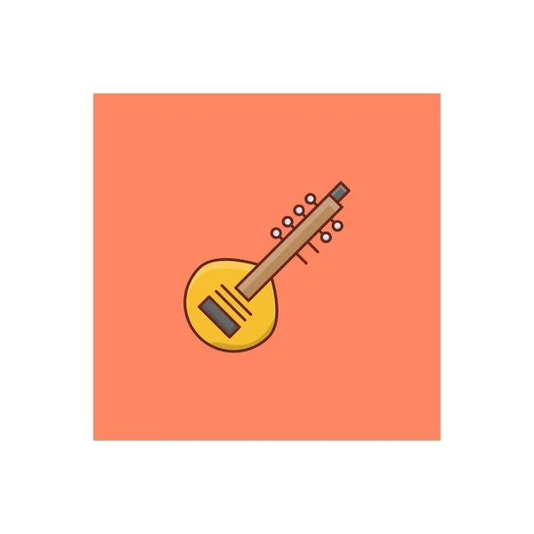 Guitar Vector Illustration Transparent Background Premium Quality Symbols Vector Line — Vetor de Stock