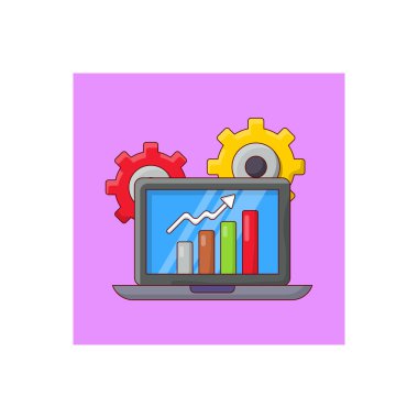 Şeffaf bir arkaplan üzerinde dizüstü bilgisayar çizimi. Konsept ve grafik tasarım için birinci sınıf kalite semboller..