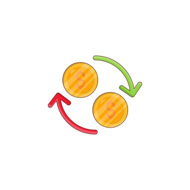Şeffaf bir arkaplanda vektör illüstrasyonunu değiştir. Konsept ve grafik tasarım için birinci sınıf kalite semboller. vektör çizgisi düz simgesi.